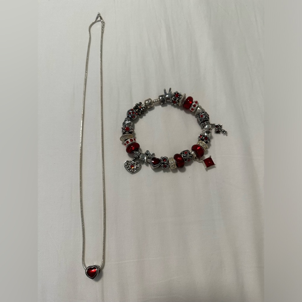 Pandora Charm Bracelet and Necklace
